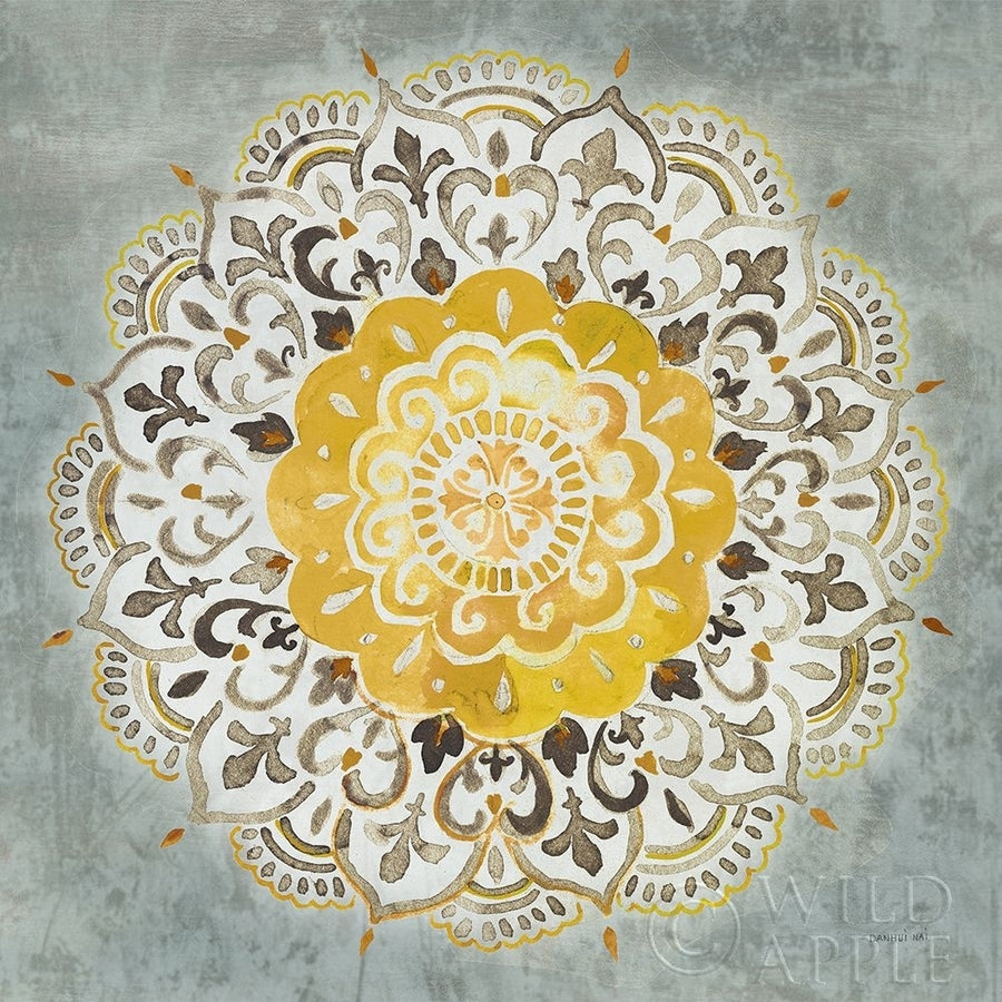 Mandala Delight IV Yellow Grey Poster Print by Danhui Nai-VARPDX45671 Image 1