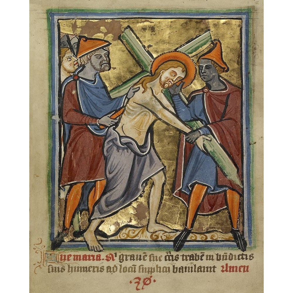 Christ Carrying the Cross Poster Print by Unknown 12th Century English Illuminator-VARPDX457567 Image 1