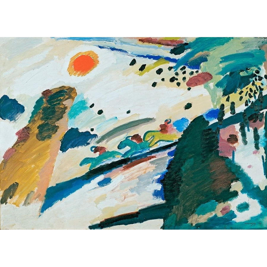 Romantic Landscape 1911 Poster Print by Wassily Kandinsky-VARPDX460033 Image 1