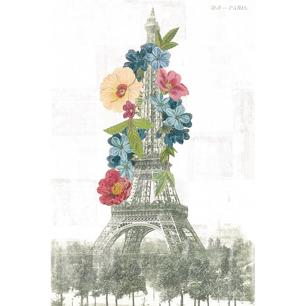 Floral Eiffel Tower Poster Print by Wild Apple Portfolio-VARPDX46628 Image 1