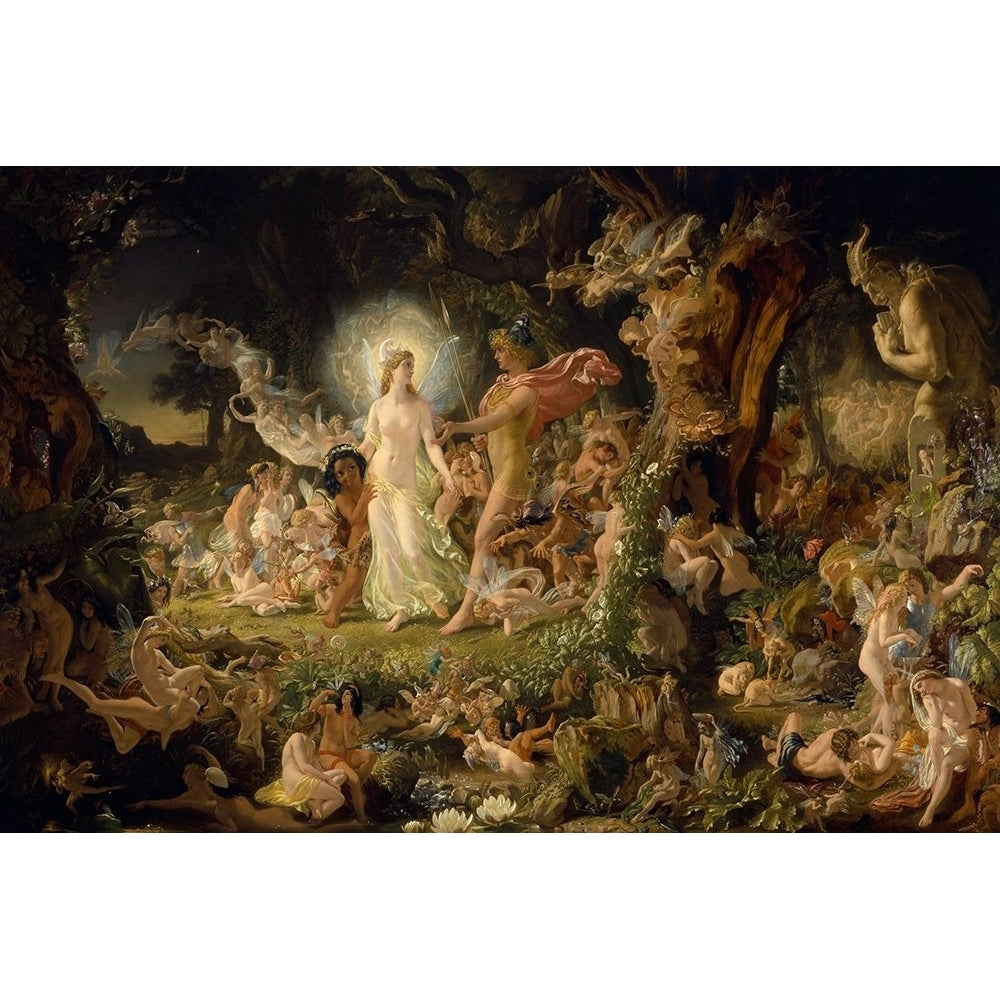 The Quarrel of Oberon and Titania Poster Print by Sir Joseph Noel Paton-VARPDX467458 Image 1