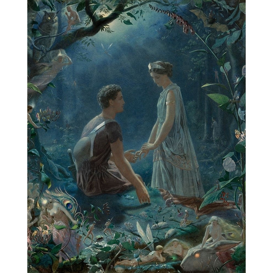 A Midsummer Nights Dream - Hermia and Lysander Poster Print by John Simmons-VARPDX467467 Image 1