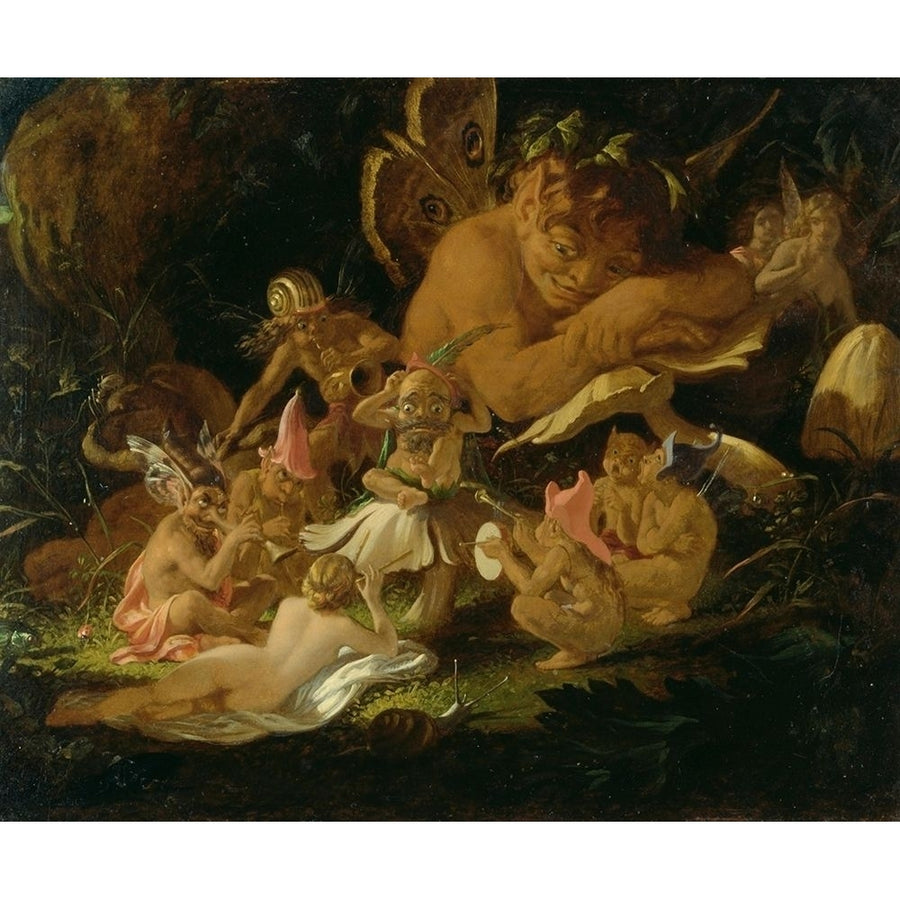 Puck and the Fairies from A Midsummer Nights Dream Poster Print by Sir Joseph Noel Paton-VARPDX467460 Image 1