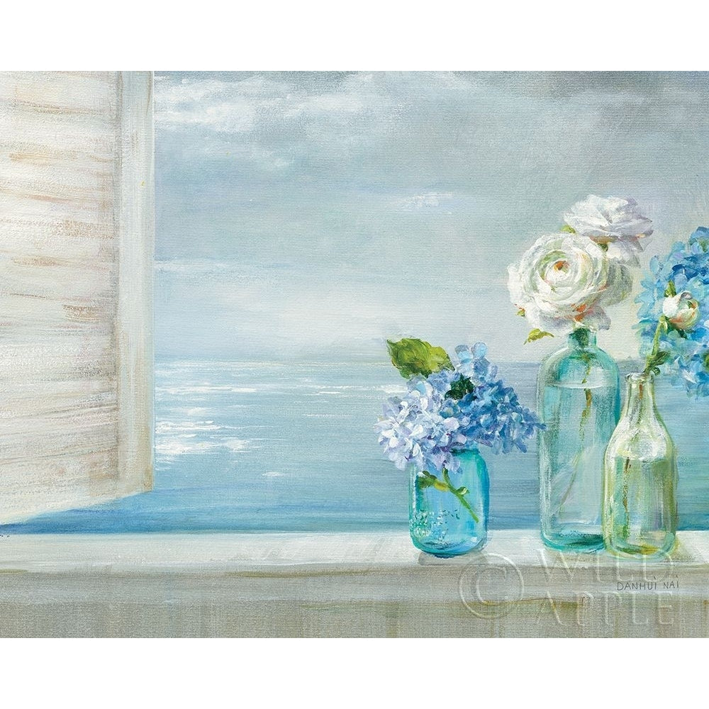 A Beautiful Day At the Beach - 3 Glass Bottles Poster Print by Danhui Nai-VARPDX46975 Image 1