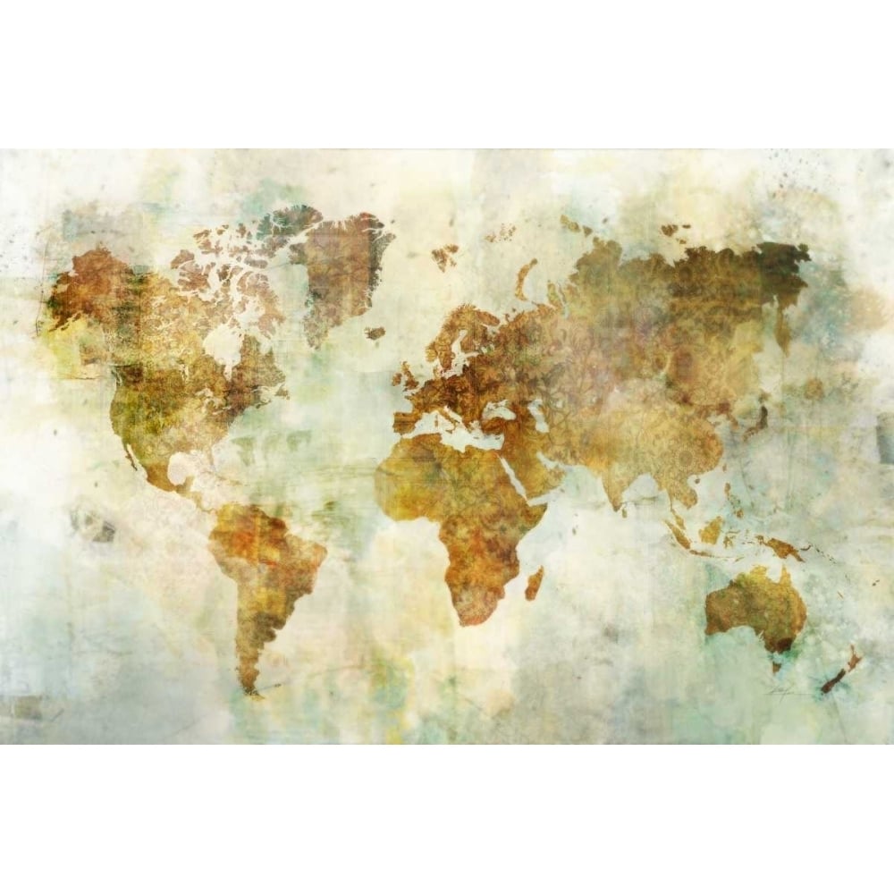 Global Patterned Map Poster Print by Ken Roko-VARPDX476ROK1186 Image 2