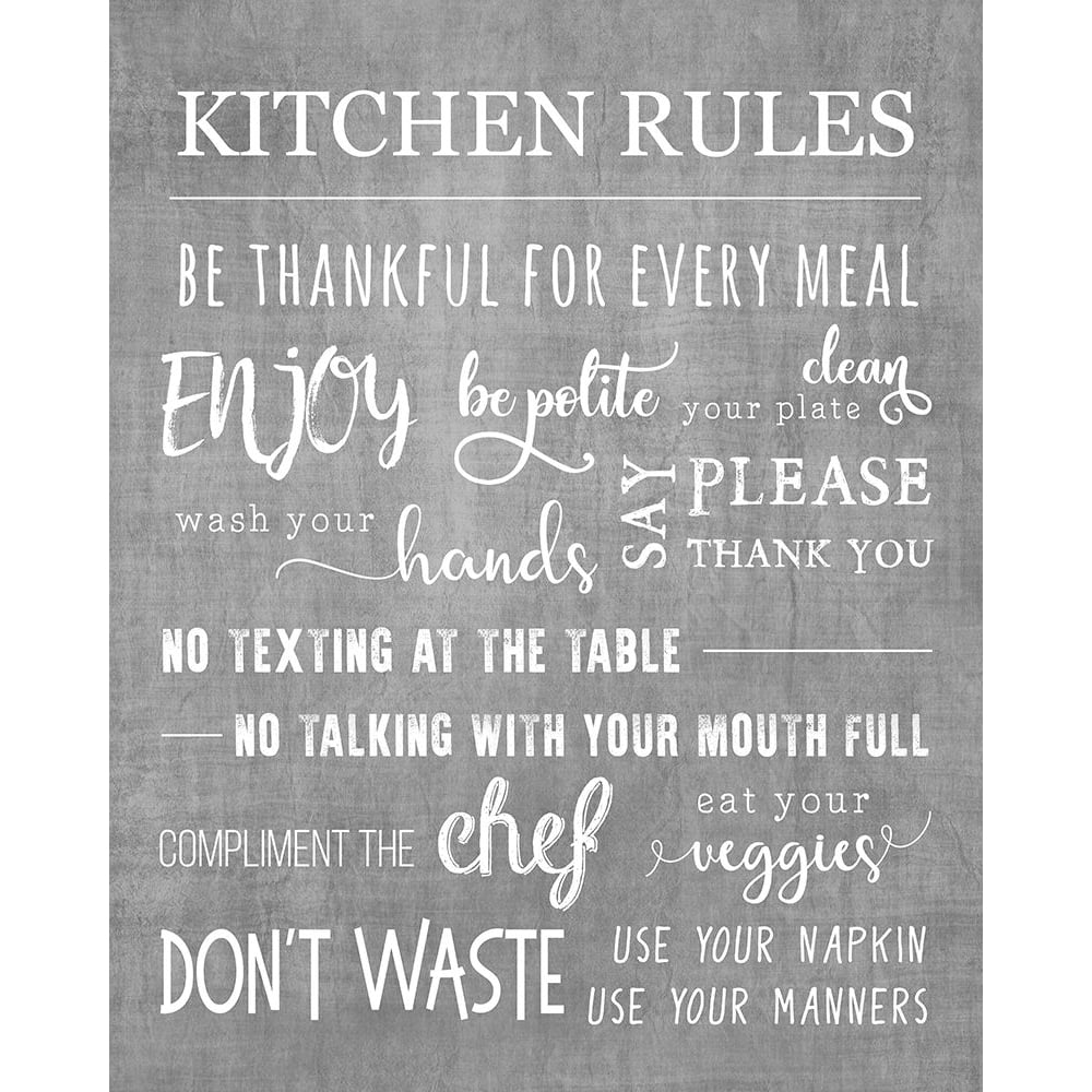 Neutral Kitchen Rules Poster Print - Designs CAD-VARPDX47772 Image 1