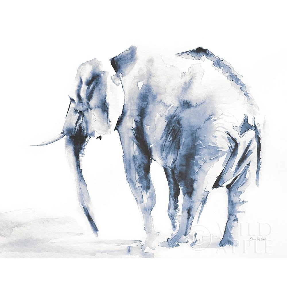 Lone Elephant Blue Gray Crop Poster Print by Aimee Del Valle-VARPDX47941 Image 1