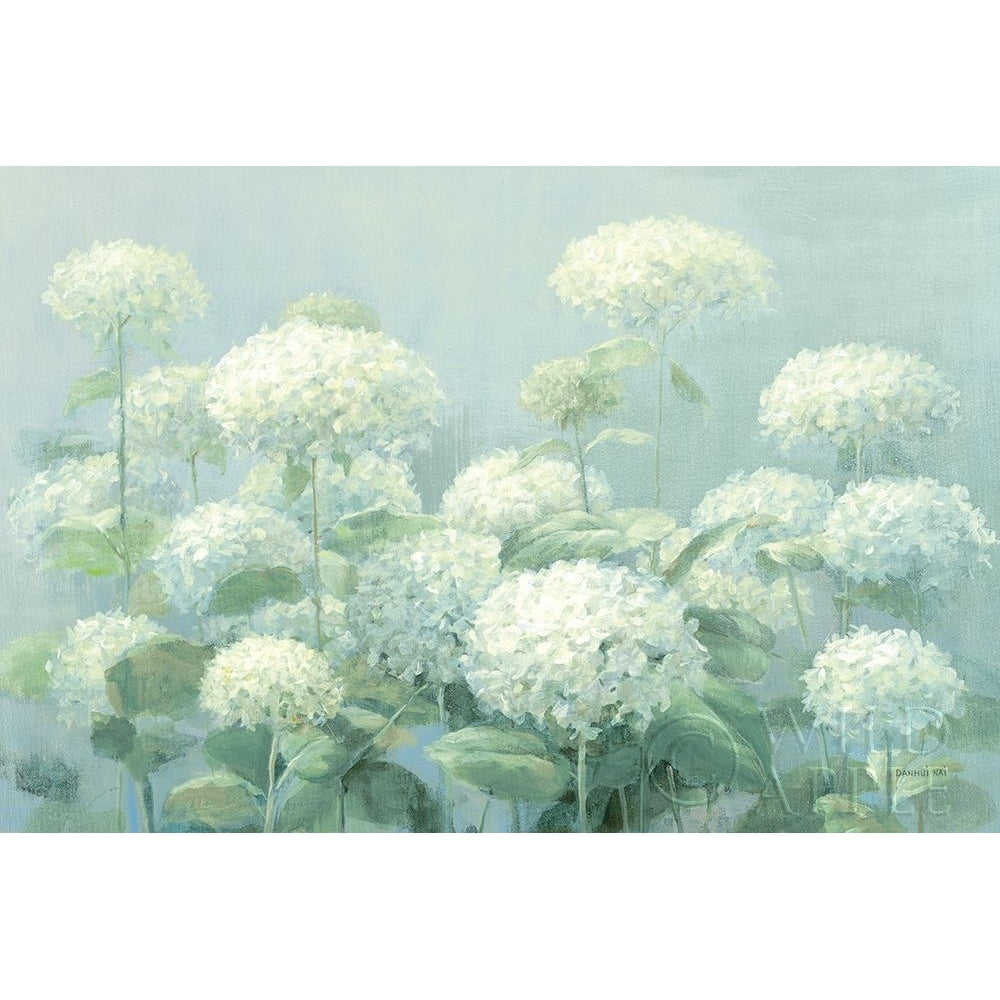 White Hydrangea Garden Sage Crop Poster Print by Danhui Nai-VARPDX48393 Image 1