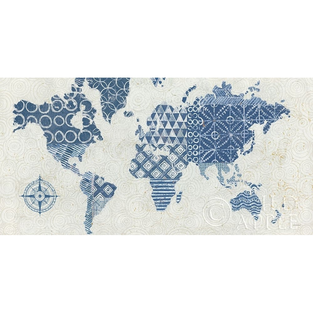 Indigo Gild Map Maki - No Border Poster Print by Kathrine Lovell-VARPDX48403 Image 1