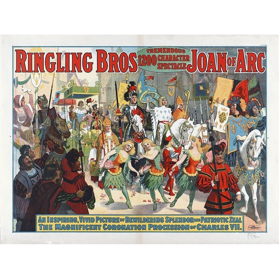 Ringling Bros - Tremendous 1200 Character Spectacle Joan Of Arc Poster Print by Hollywood Photo Archive Hollywood Photo Image 1