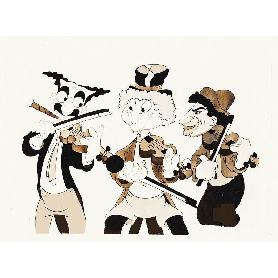 Marx Brothers - Cartoon - Fiddling Poster Print by Hollywood Photo Archive Hollywood Photo Archive-VARPDX486704 Image 1