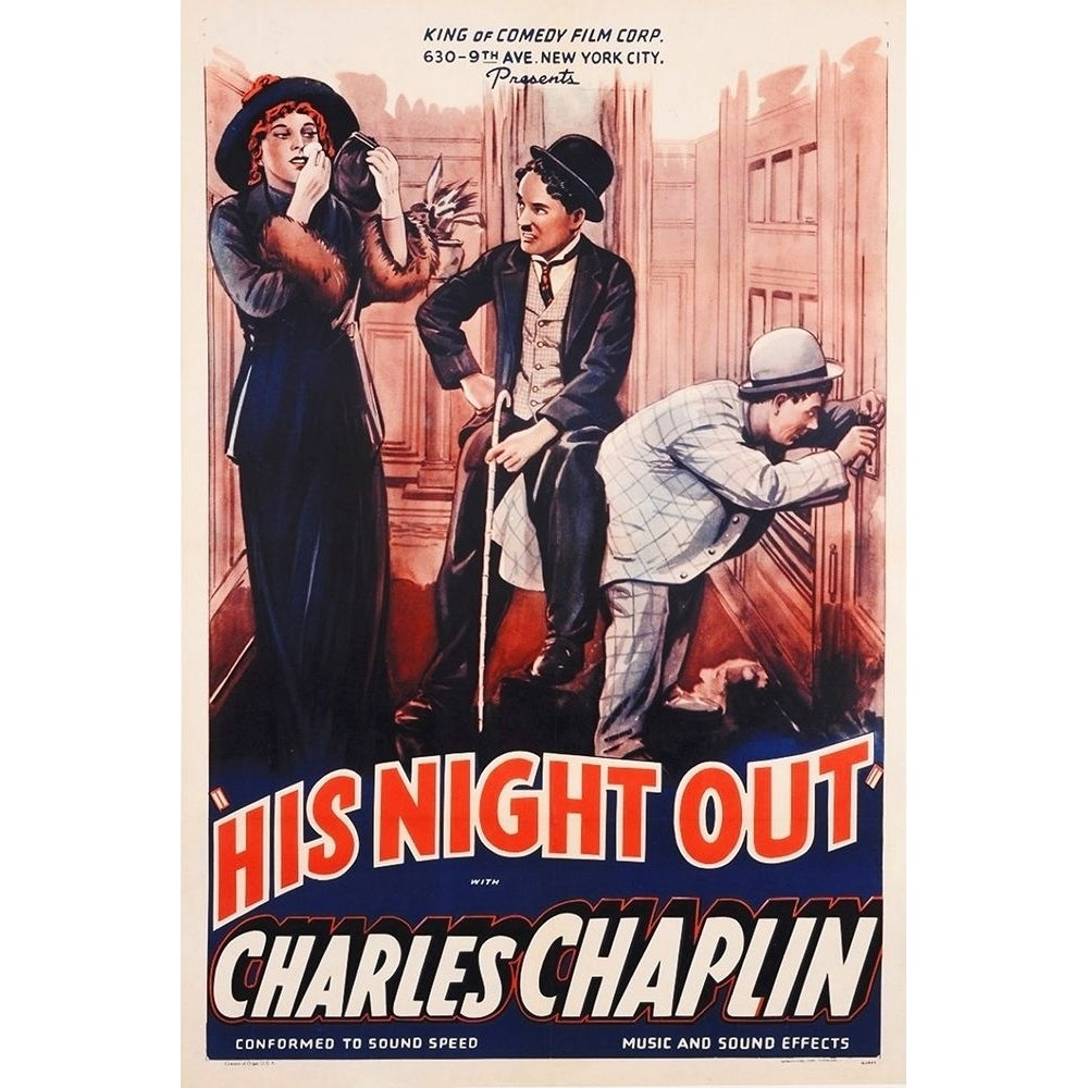 Charlie Chaplin - His Night Out 1915 Poster Print by Hollywood Photo Archive Hollywood Photo Archive-VARPDX486811 Image 1