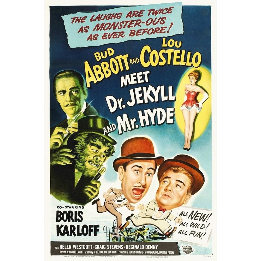 Abbott and Costello - Meet Dr-Jekyll And Mr-Hyde Poster Print by Hollywood Photo Archive Hollywood Photo Image 1