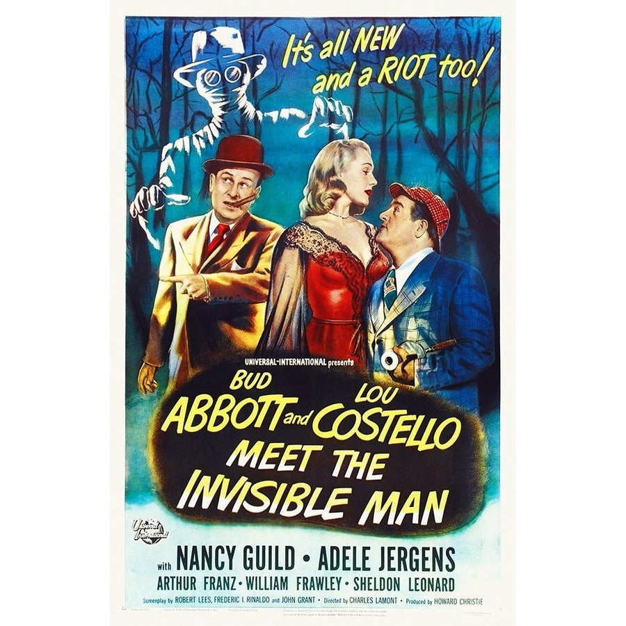 Abbott and Costello - Meet The Invisible Man Poster Print by Hollywood Photo Archive Hollywood Photo Image 1