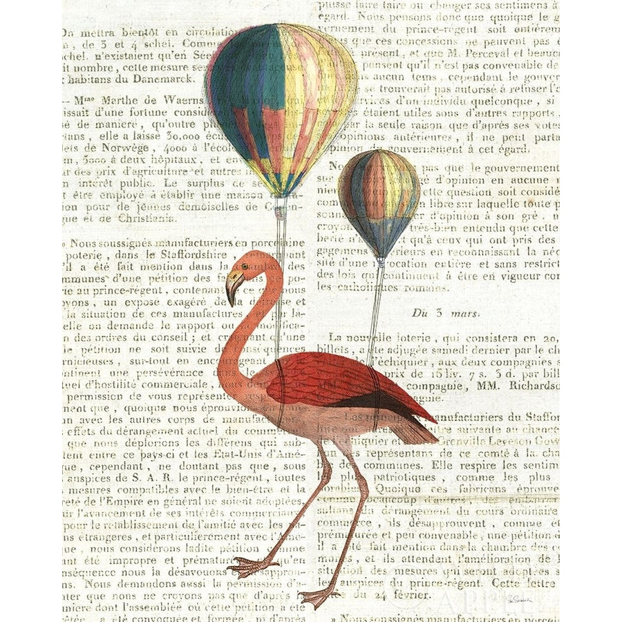 Flying Flamingo Poster Print by Sue Schlabach-VARPDX48820 Image 1