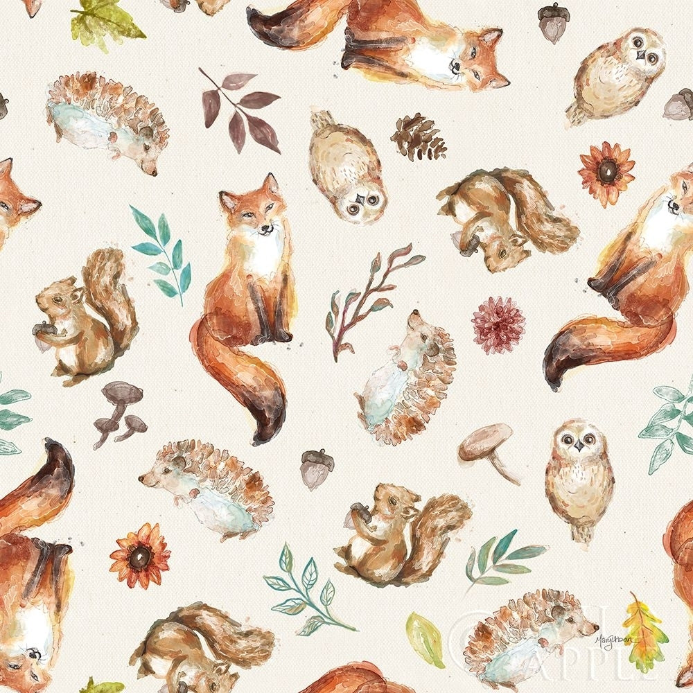 Autumn Friends Pattern IVA Poster Print by Mary Urban-VARPDX49382 Image 1