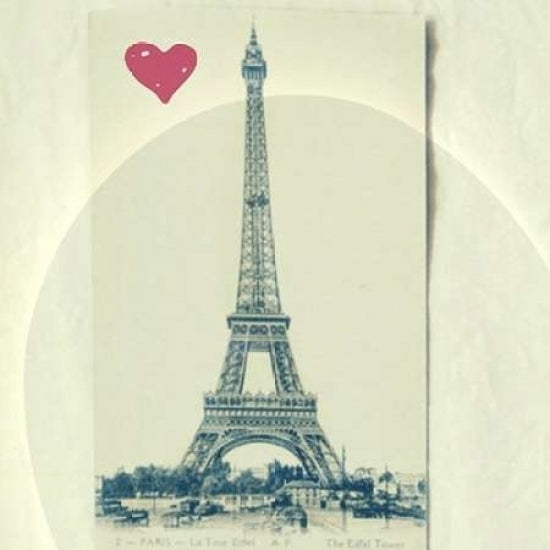 Paris Red Heart Poster Print by Vicki Dvorak-VARPDX494DVO1005A Image 1