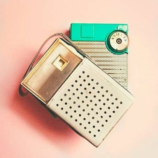 Vintage Transistor Radio on Pink Poster Print by Vicki Dvorak-VARPDX494DVO1047 Image 2