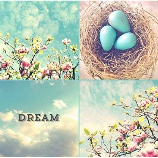 Blue Eggs Pink Blossoms Dream Poster Print by Vicki Dvorak-VARPDX494DVO1051 Image 1