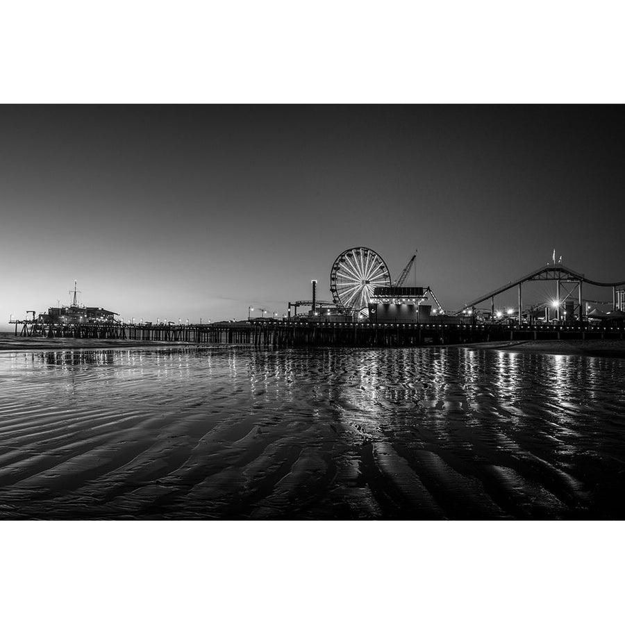 Santa Monica Pier at Sunset California Black and White Poster Print by Carol Highsmith-VARPDX500892 Image 1