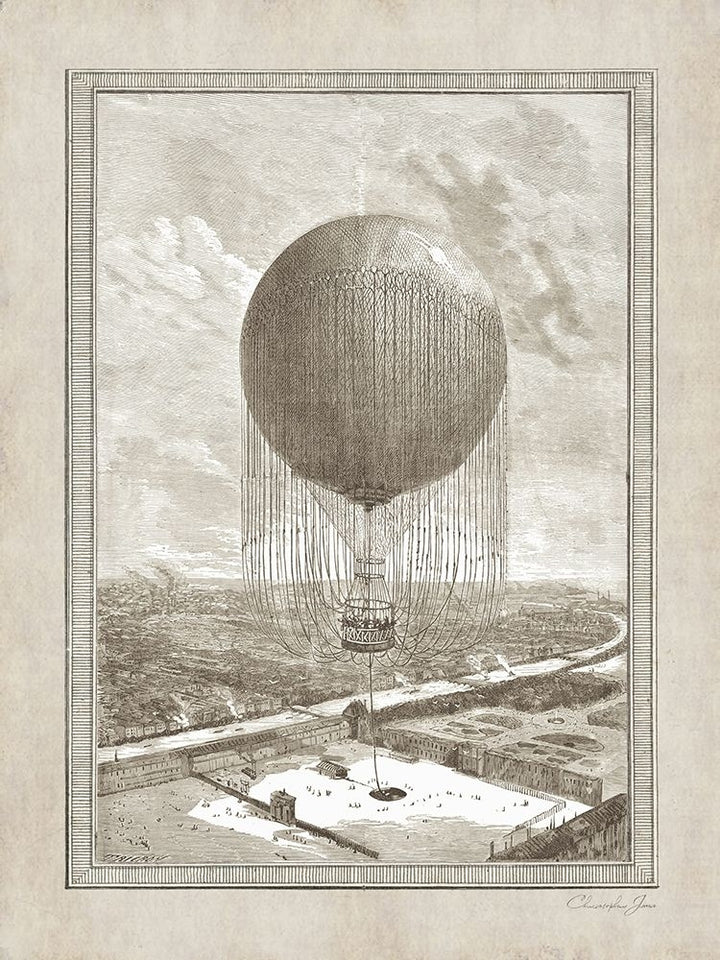 Balloon Over The Seine Poster Print by Christopher James-VARPDX502JAM1246 Image 1