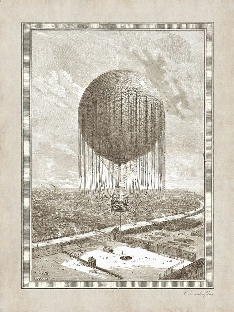 Balloon Over The Seine Poster Print by Christopher James-VARPDX502JAM1246 Image 1