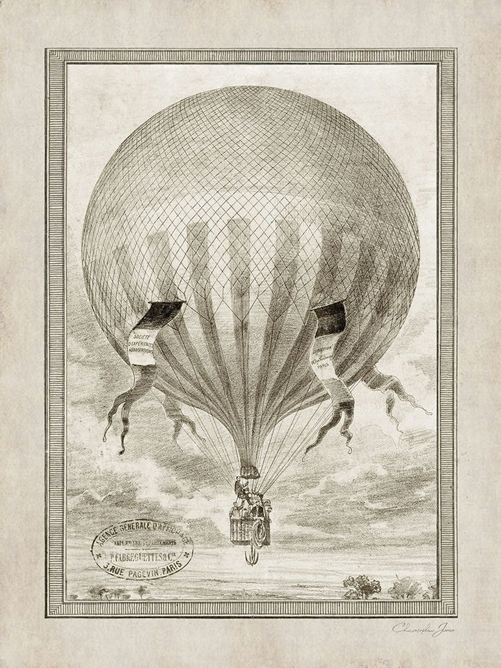 Balloon Over The Countryside Poster Print by Christopher James-VARPDX502JAM1245 Image 1