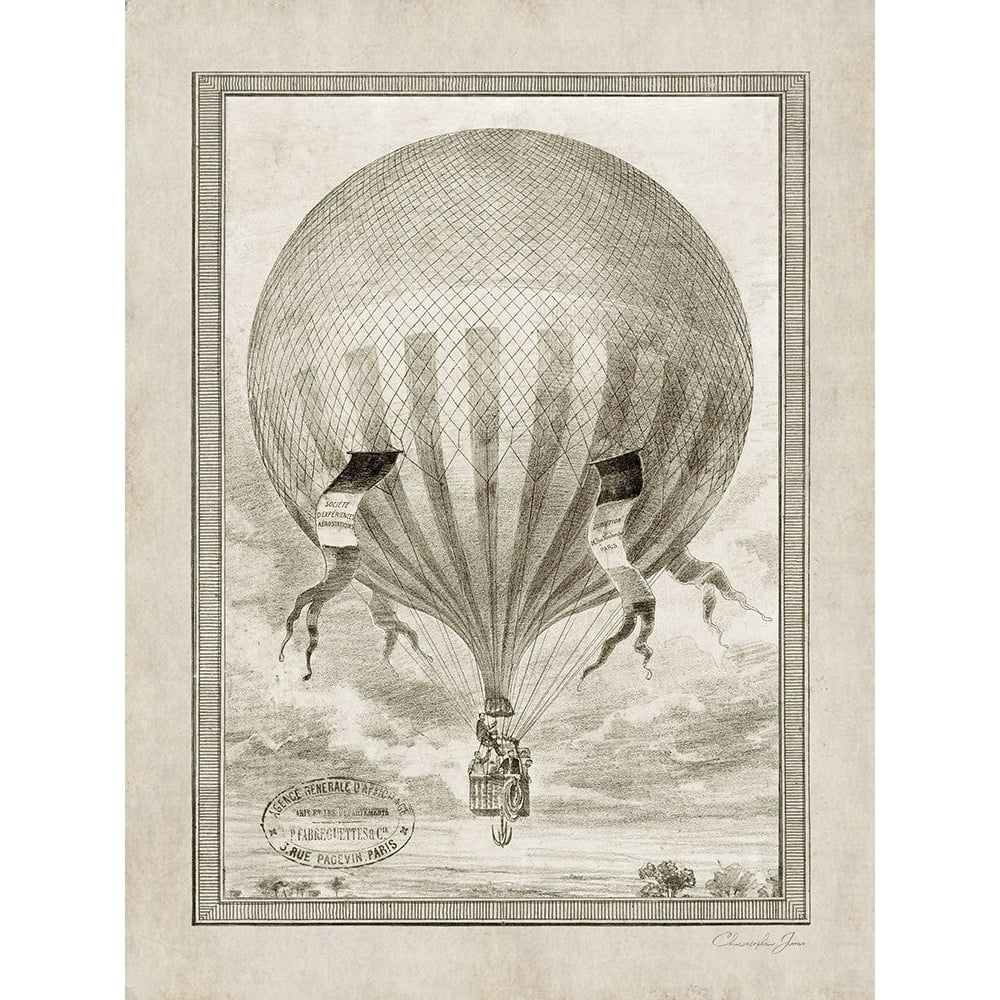 Balloon Over The Countryside Poster Print by Christopher James-VARPDX502JAM1245 Image 2