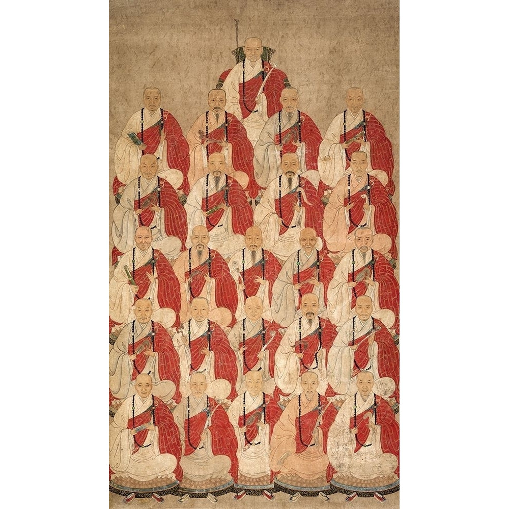 Portrait of Buddhist Monks of Obaku Sect by China Qing dynasty-VARPDX50330 Image 1