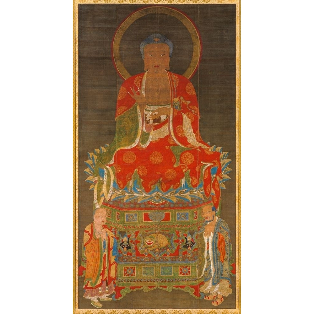 Shakyamuni Triad Buddha Attended by Manjushri and Samantabhadra by China Ming dynasty-VARPDX50343 Image 1