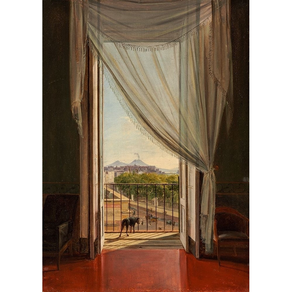 A View of Naples through a Window Poster Print by Franz Ludwig Catel-VARPDX50441 Image 1