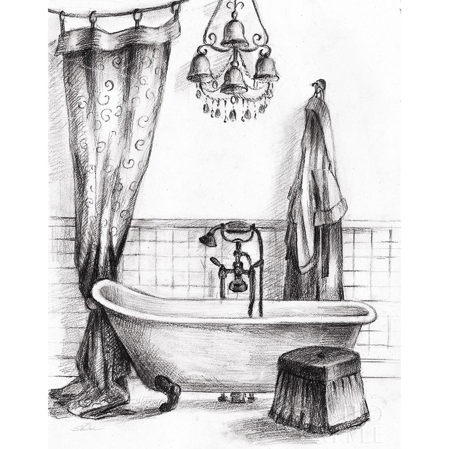 Elegant Bath II BW Crop Poster Print by Silvia Vassileva-VARPDX50552 Image 1