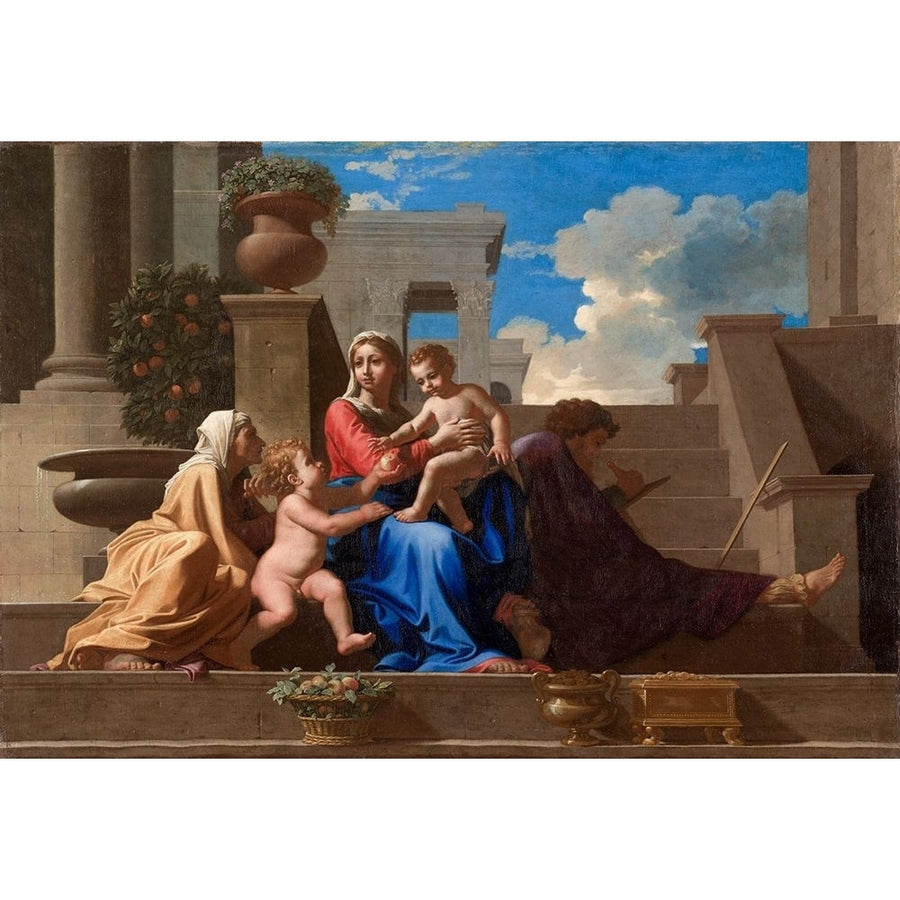 The Holy Family on the Steps Poster Print by Nicolas Poussin-VARPDX50644 Image 1