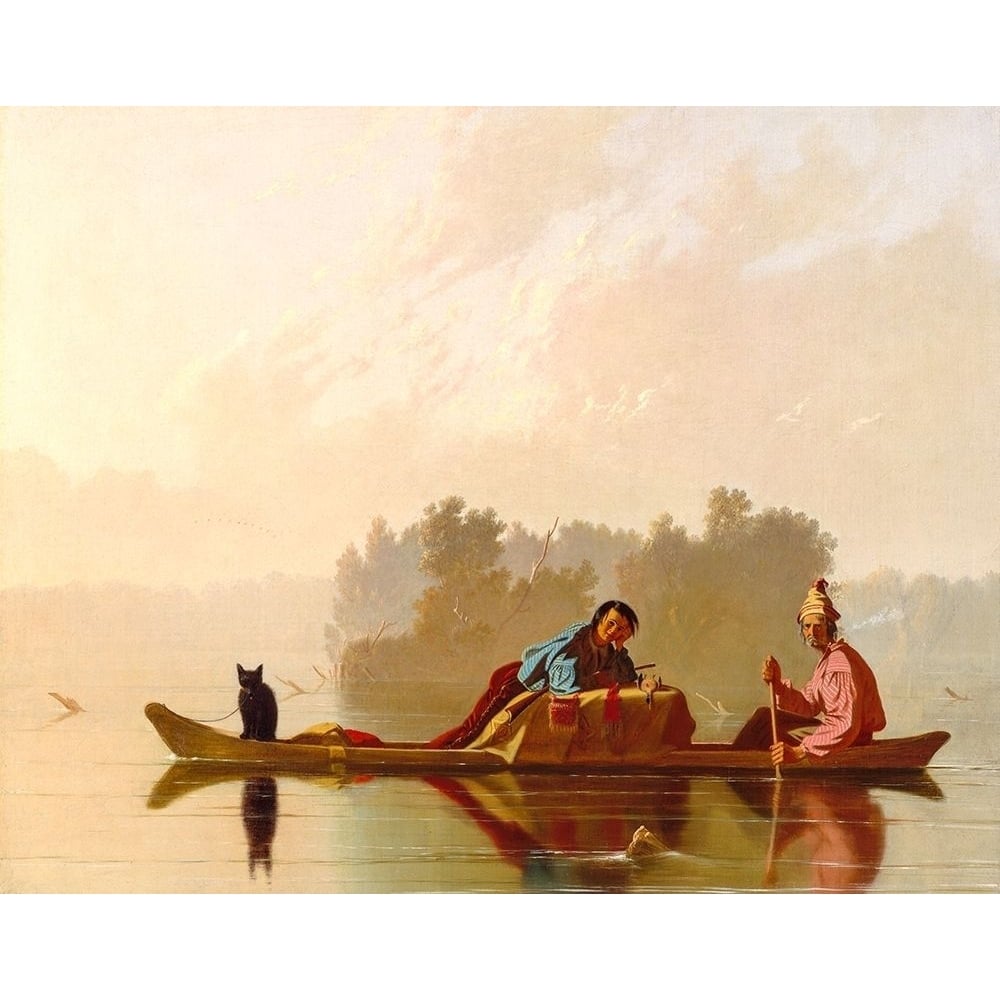 faux Traders Descending the Missouri 1845 Poster Print by George Caleb Bingham-VARPDX50733 Image 1