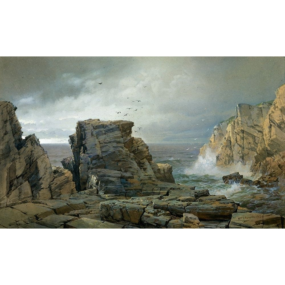 A Rocky Coast 1877 Poster Print by William Trost Richards-VARPDX50806 Image 1