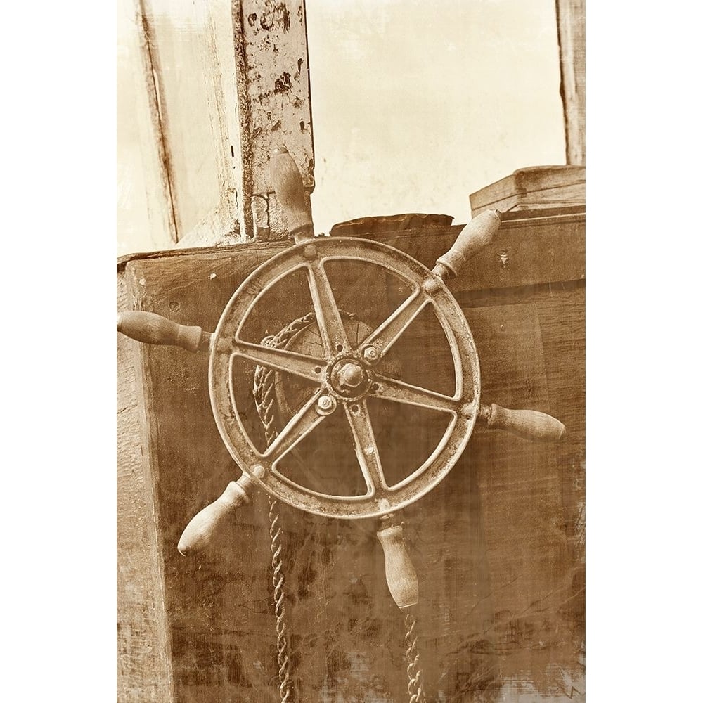 Sepia Ships Wheel II Poster Print - Studio Vision-VARPDX50949Z Image 1