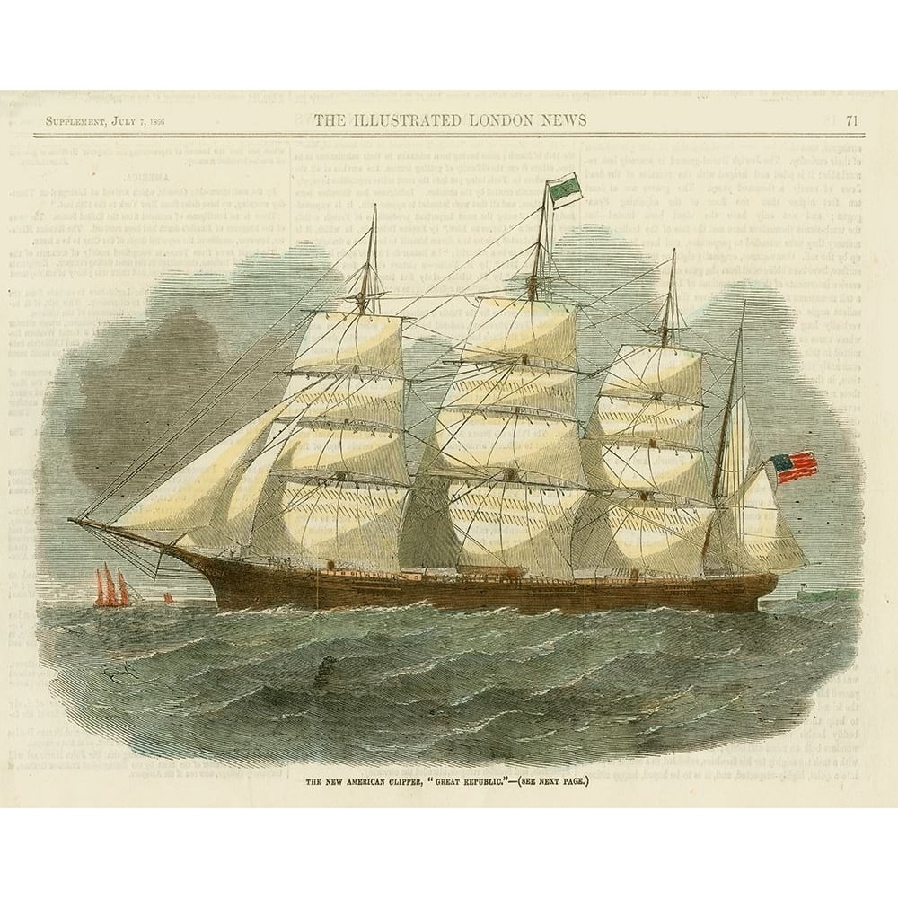 Antique Clipper Ship IV Poster Print - Studio Vision-VARPDX51267Z Image 1