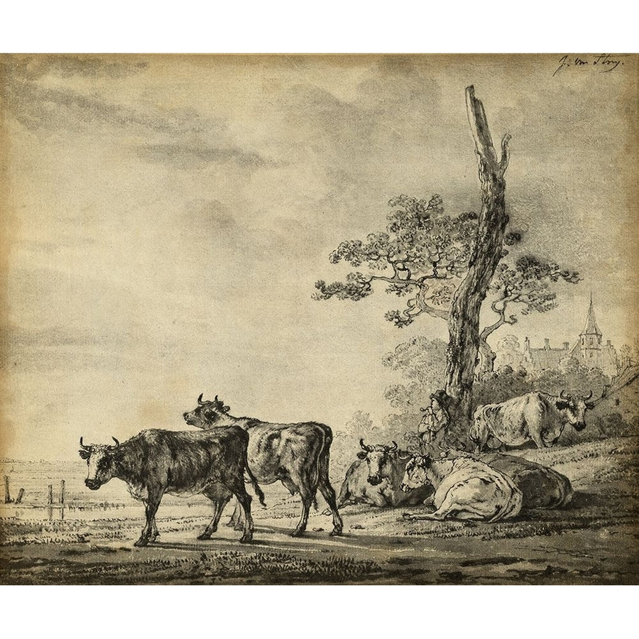 Pastoral Etching I Poster Print - Unknown-VARPDX51303Z Image 1