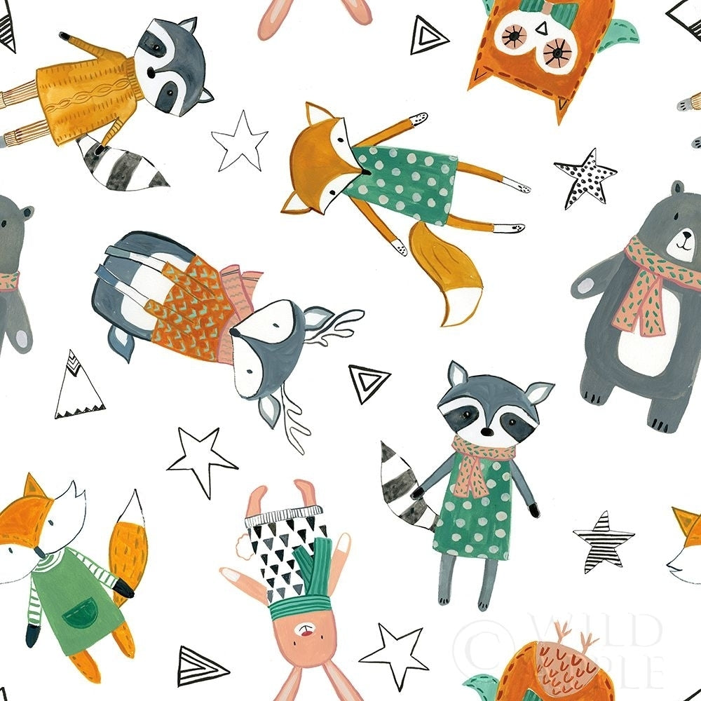 Neighborhood Pals Pattern VIA Poster Print by Farida Zaman-VARPDX51309 Image 1