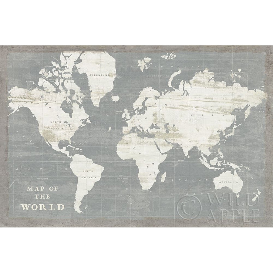 Slate World Map Poster Print by Sue Schlabach-VARPDX51520 Image 1