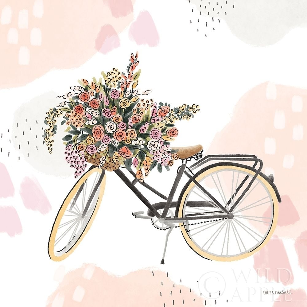 Sweet Paris II Bike Poster Print by Laura Marshall-VARPDX52772 Image 1