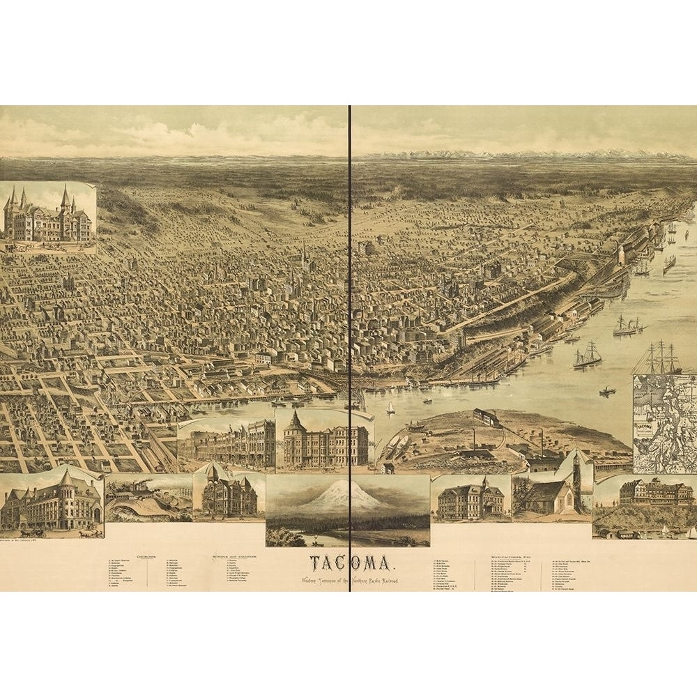 Tacoma-Washington 1890 by Vintage Maps-VARPDX52838 Image 1