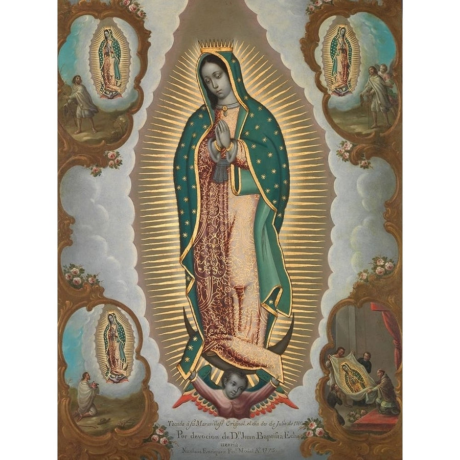 The Virgin of Guadalupe with the Four Apparitions Poster Print by Nicolas Enr?_quez-VARPDX52934 Image 1