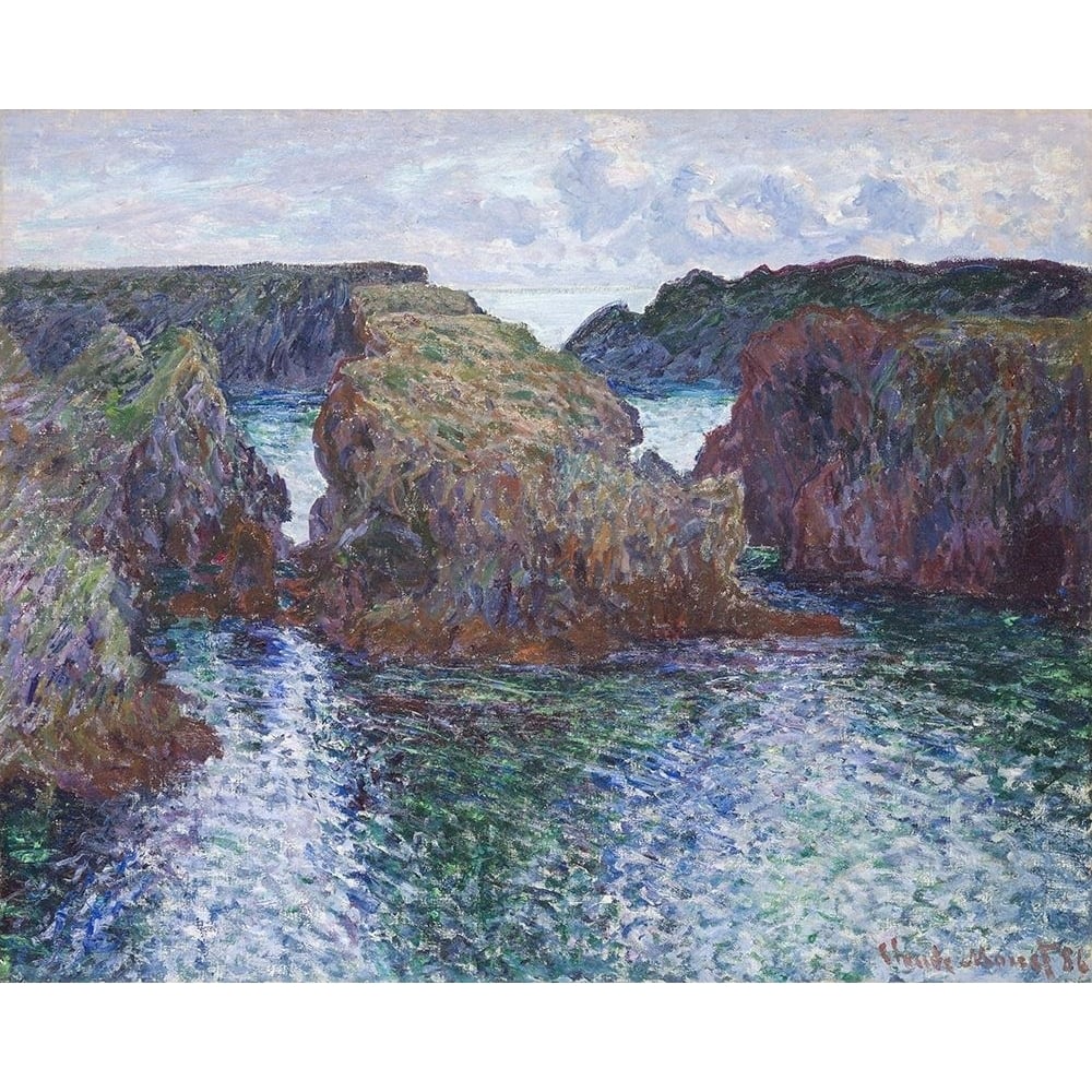 Rocks at Port-Goulphar Belle-ile Poster Print by Claude Monet-VARPDX53080 Image 1