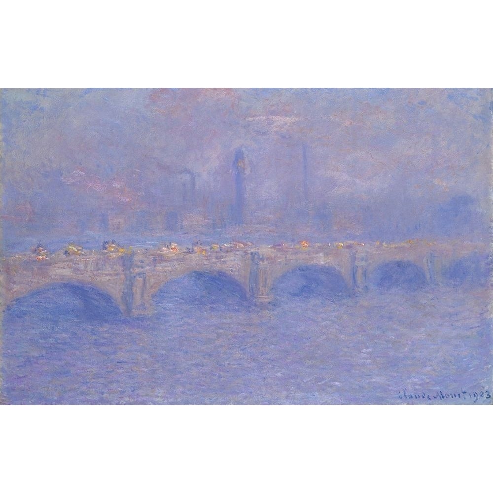 Waterloo Bridge Sunlight Effect Poster Print by Claude Monet-VARPDX53085 Image 1