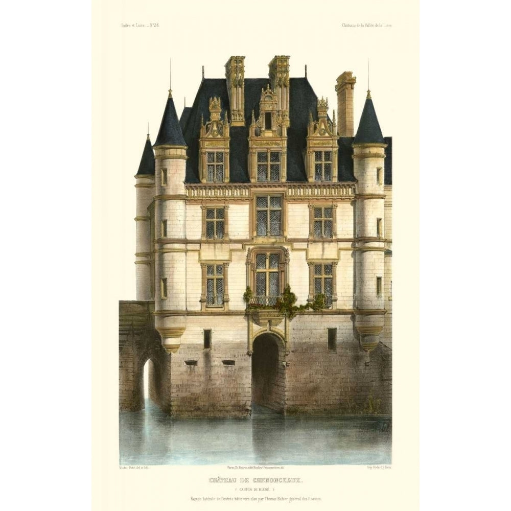 French Chateaux in Blue I Poster Print - Victor Petit-VARPDX53075Z Image 1