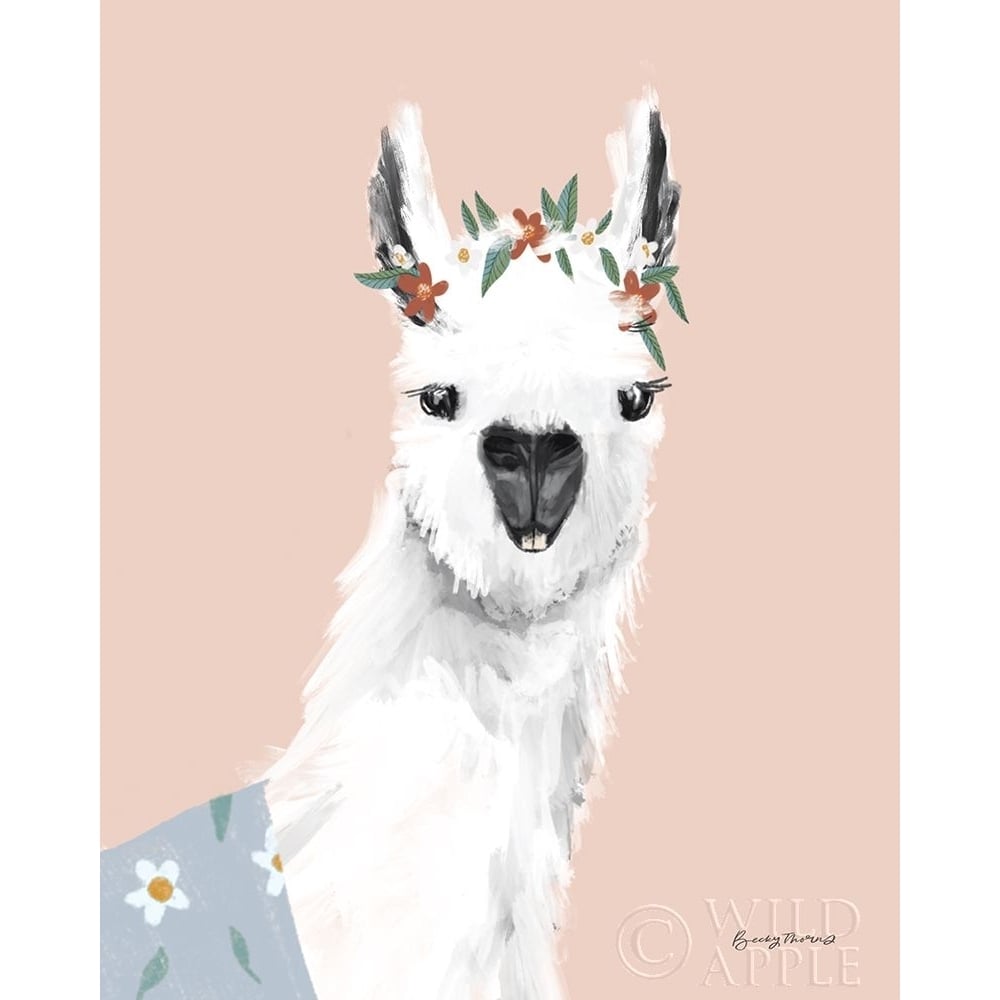 Delightful Alpacas I Poster Print by Becky Thorns-VARPDX53087 Image 1