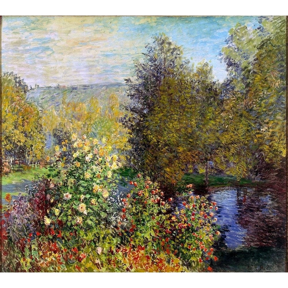 Corner of the Garden at Montgeron Poster Print by Claude Monet-VARPDX53108 Image 1