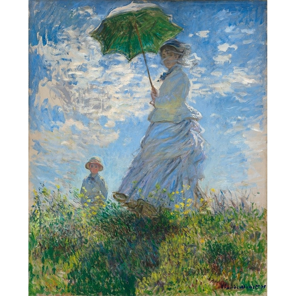 Woman with a Parasol - Madame Monet and Her Son Poster Print by Claude Monet-VARPDX53134 Image 1