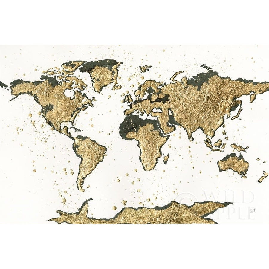 World Map Gold Leaf Poster Print by Chris Paschke-VARPDX53225 Image 1